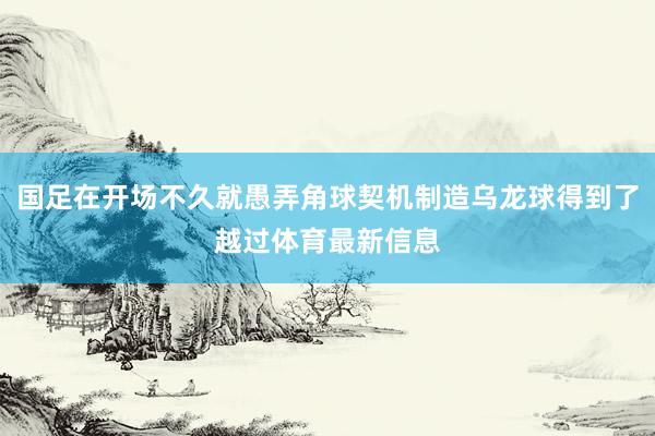 国足在开场不久就愚弄角球契机制造乌龙球得到了越过体育最新信息