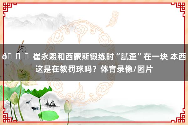 😉崔永熙和西蒙斯锻练时“腻歪”在一块 本西这是在教罚球吗？体育录像/图片