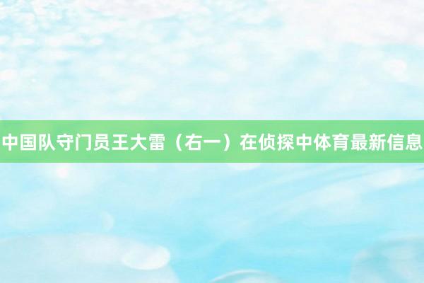 中国队守门员王大雷（右一）在侦探中体育最新信息