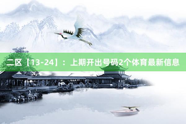 二区【13-24】：上期开出号码2个体育最新信息