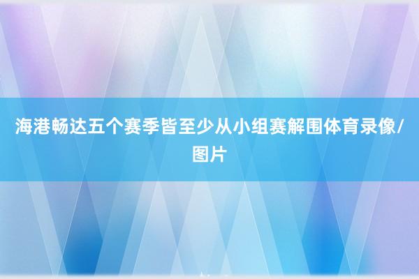 海港畅达五个赛季皆至少从小组赛解围体育录像/图片